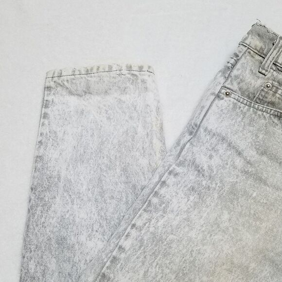 RARE Vintage 80s Levi's 550 Gray Acid Wash Grunge High Waisted Mom Jeans - Picture 9 of 16